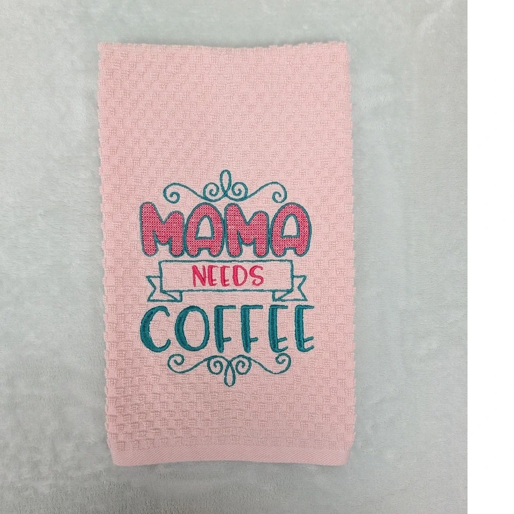 Mama Needs Coffee Kitchen Bath Towel Great Gift Idea!